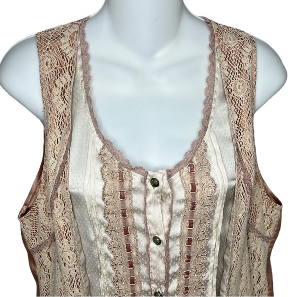 Axes Femme Coquette Japanese Romantic Drop Waist Sleeveless Dress Size M Lace - Picture 4 of 15